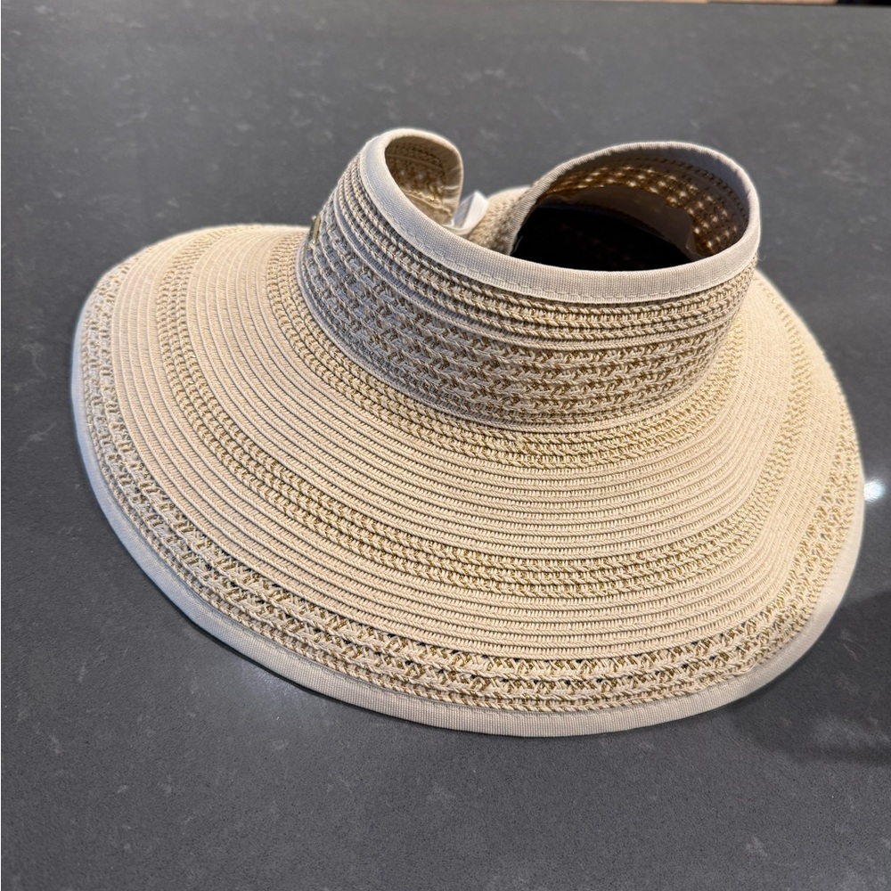 Sun Sand Woven Straw Visor Hat